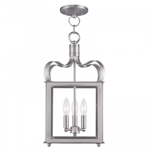 Livex Lighting Garfield 3 Light BN Chain Hang/Ceiling Mount