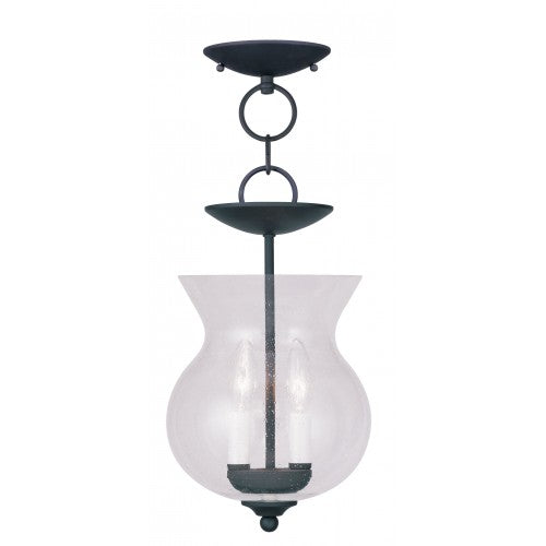 Livex Lighting Legacy 2 Light Black Chain Hang/Ceiling Mount
