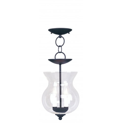 Livex Lighting Heritage 2 Light Black Chain Hang/Ceiling Mount