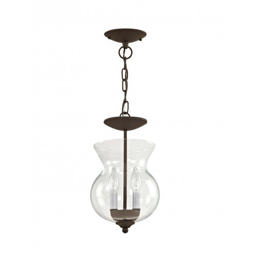 Livex Lighting Home Basics 2 Light Bronze Chain Hang/Ceiling Mount