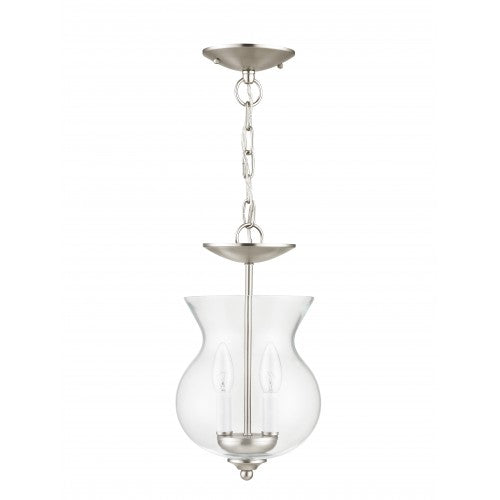 Livex Lighting Home Basics 2 Light BN Chain Hang/Ceiling Mount