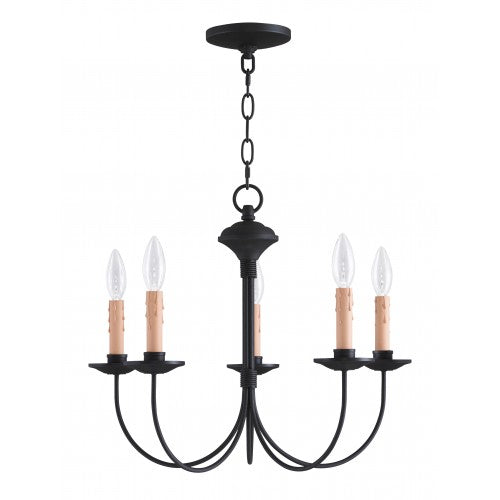 Livex Lighting Heritage 5 Light Black Chandelier