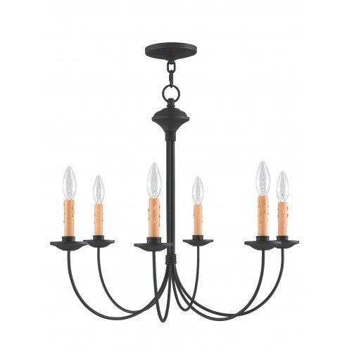 Livex Lighting Heritage 6 Light Black Chandelier