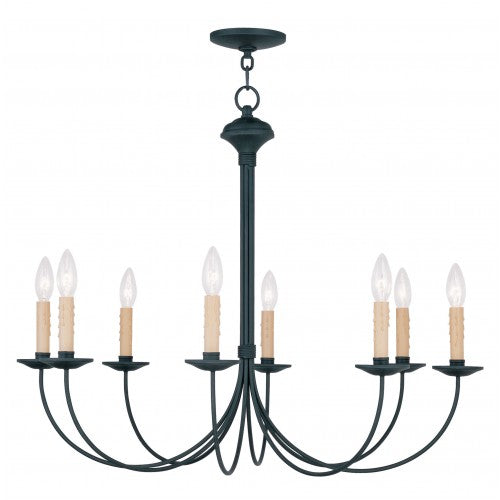 Livex Lighting Heritage 8 Light Black Chandelier