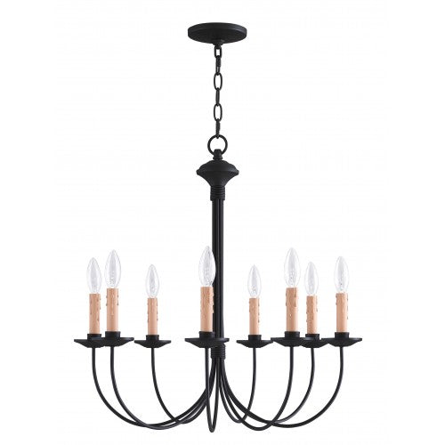 Livex Lighting Heritage 8 Light Black Chandelier