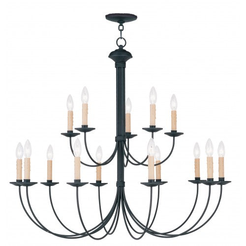 Livex Lighting Heritage 15 Light Black Chandelier