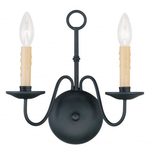 Livex Lighting Heritage 2 Light Black Wall Sconce