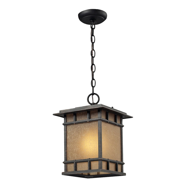 Newlton 1 Light Outdoor Pendant In Weathered Charcoal