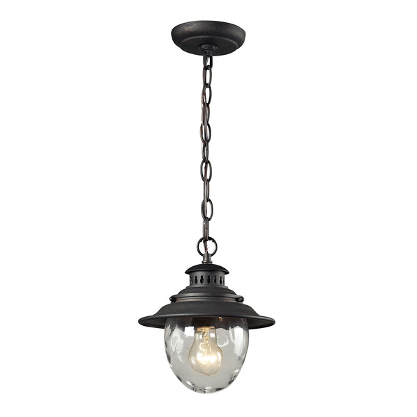 Searsport 1 light Outdoor Pendant In Weathered Charcoal