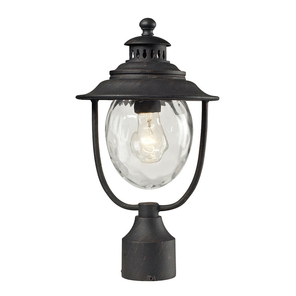Searsport 1 Light Outdoor Post Lamp In Weathered Charcoal