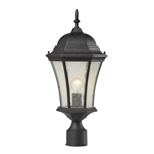 Wellington Park 1 Light Outdoor Post Lamp In Weathered Charcoal