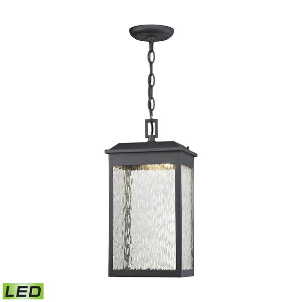 Newcastle LED Outdoor Pendant In Matte Black