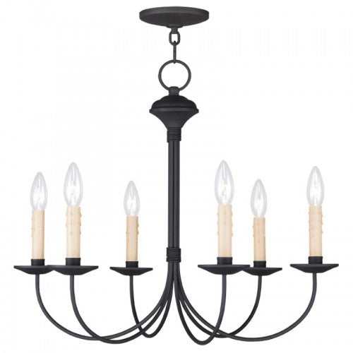 Livex Lighting Heritage 6 Light Black Chandelier