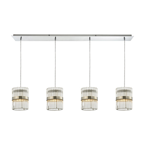 Nescott 4 Light Pendant In Polished Chrome