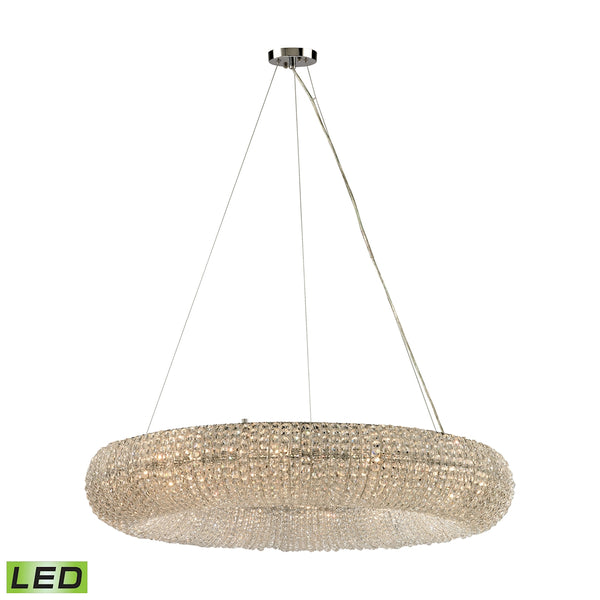 Crystal Ring 12 Light LED Chandelier In Polished Chrome
