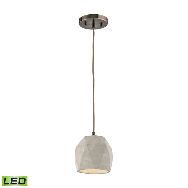 Urban Form 1 Light LED Pendant In Black Nickel