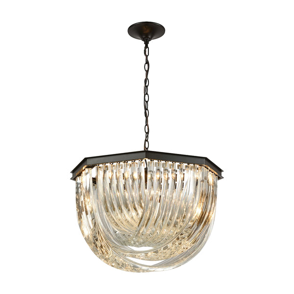 Optalique 7 Light Chandelier In Oil Rubbed Bronze