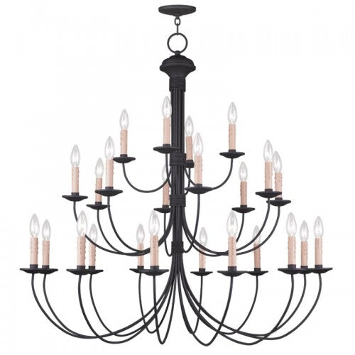 Livex Lighting Heritage 24 Light Black Chandelier