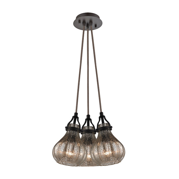 Danica 3 Light Pendant In Oil Rubbed Bronze