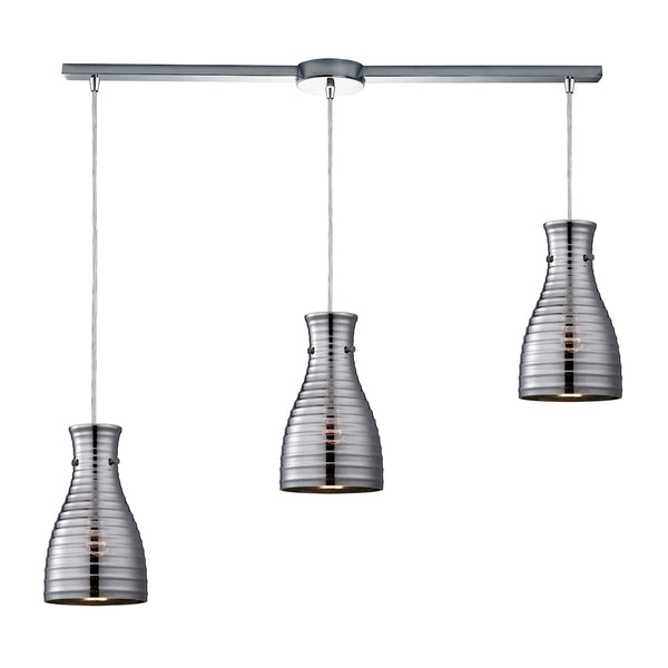 Strata 3 Light Pendant In Polished Chrome