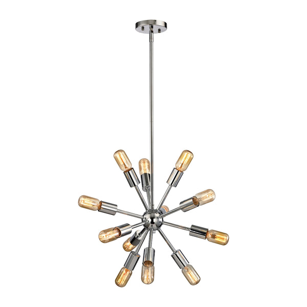 Delphine 12 Light Chandelier In Polished Chrome