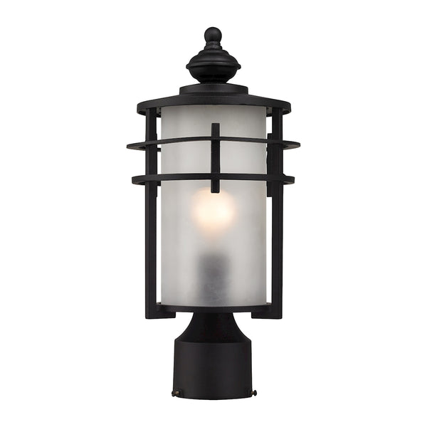 Meadowview 1 Light Outdoor Post Lantern In Matte Black