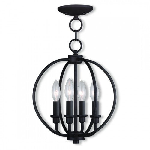 Livex Lighting Milania 4 Light Bronze Lantern/Ceiling Mount