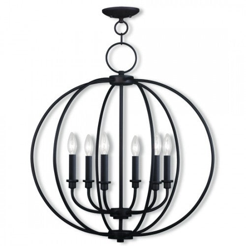 Livex Lighting Milania 6 Light Bronze Chandelier
