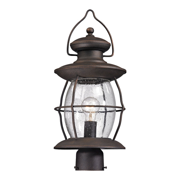 Village Lantern 1 Light Outdoor Post Light In Weathered Charcoal