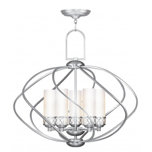 Livex Lighting Westfield 5 Light Brushed Nickel Chandelier