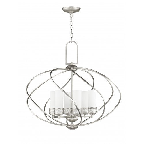 Livex Lighting Westfield 6 Light Brushed Nickel Chandelier