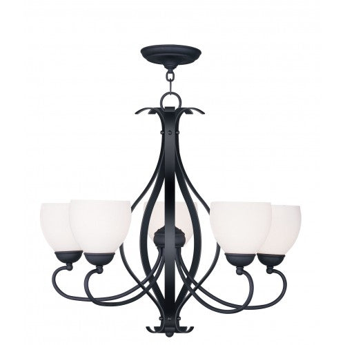 Livex Lighting Brookside 5 Light Black Chandelier