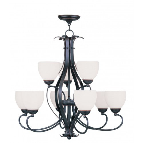 Livex Lighting Brookside 9 Light Olde Bronze Chandelier