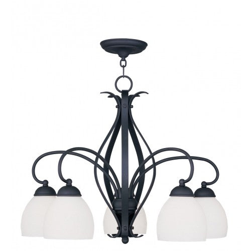 Livex Lighting Brookside 5 Light Black Chandelier