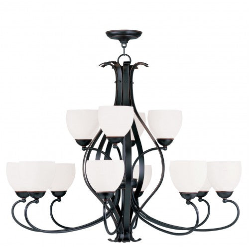 Livex Lighting Brookside 12 Light Olde Bronze Chandelier
