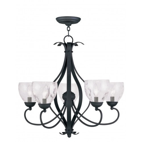 Livex Lighting Brookside 5 Light Black Chandelier