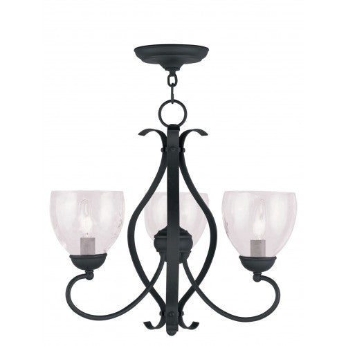Livex Lighting Brookside 3 Light Black Chandelier