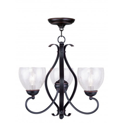 Livex Lighting Brookside 3 Light Olde Bronze Chandelier