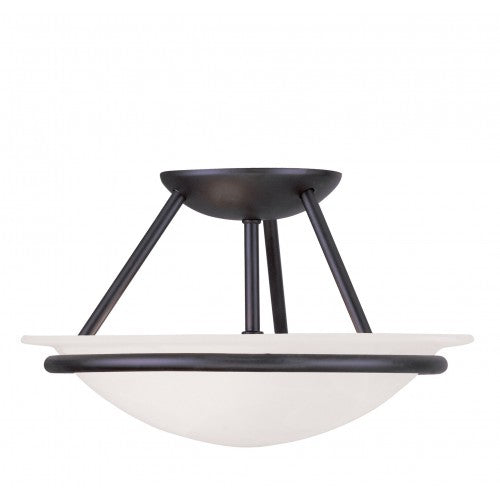 Livex Lighting Newburgh 2 Light Black Ceiling Mount