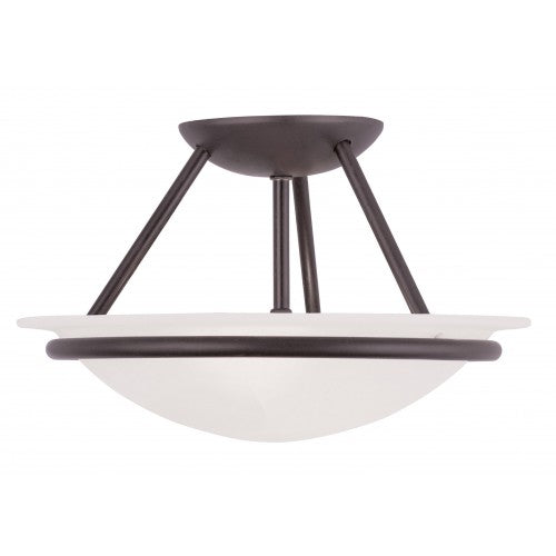 Livex Lighting Newburgh 2 Light Bronze Ceiling Mount