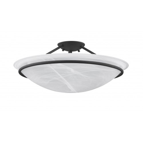 Livex Lighting Newburgh 3 Light Black Ceiling Mount