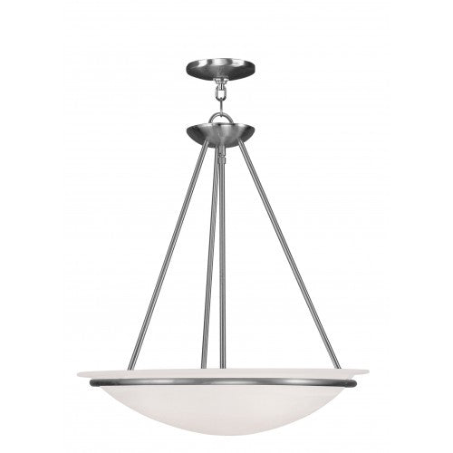 Livex Lighting Newburgh 3 Light Brushed Nickel Pendant