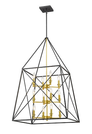 Z-Lite Tressle 12 Light Pendant 447-12BZGD