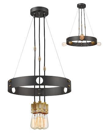 Z-Lite Troubadour 3 Light Chandelier 8001-3BRZ