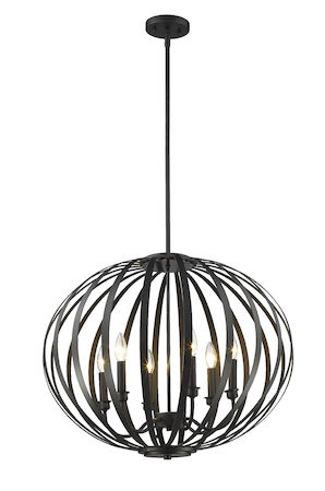 Z-Lite Moundou 6 Light Pendant 438-24BRZ