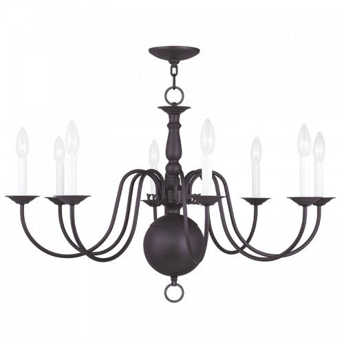 Livex Lighting Williamsburgh 8 Light Bronze Chandelier