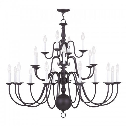 Livex Lighting Williamsburgh 22 Light Bronze Chandelier