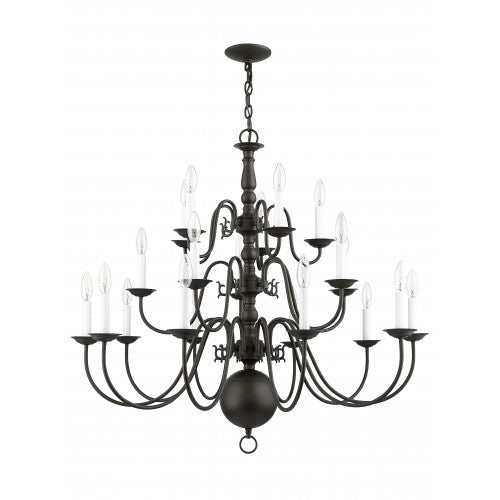 Livex Lighting Williamsburgh 20 Light Bronze Chandelier