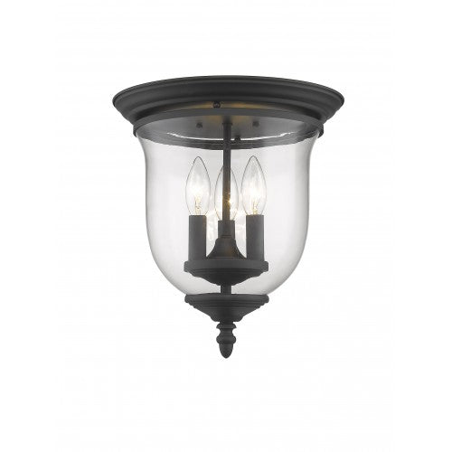 Livex Lighting Legacy 3 Light Black Ceiling Mount