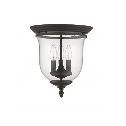 Livex Lighting Legacy 3 Light Bronze Ceiling Mount